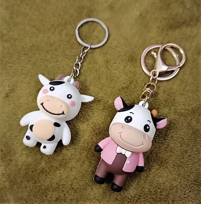 Happy Cowple Cow Partners Cow Cowples Dairy Cow Dairy Farm Keychain Keyring Pair • £4.50