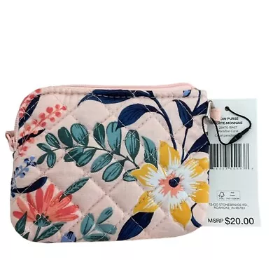 NWT Vera Bradley Coin Purse In Paradise Coral SRP $20 • $12