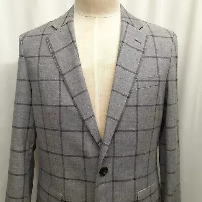 New J Crew Ludlow Plaid Blazer Slim Fit 40 R Wool Moon Fabric Sport Coat Jacket • $120