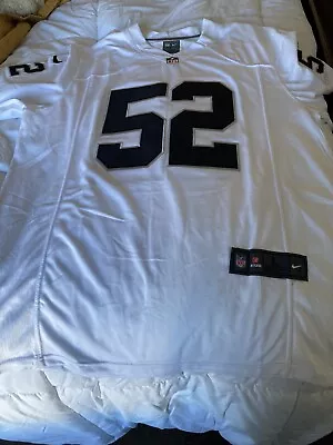 Nike On Field Oakland Raiders NFL Khalil Mack Jersey #52 Players Mens Sz LARGE • $2.25