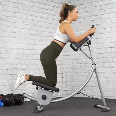 Ab Machine Abdominal Workout Crunch Fitness Exercise Workout Silver/Black • $262.99