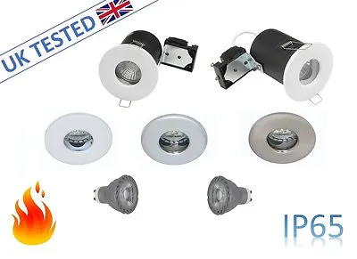 £5.99 • Buy IP65 Fire Rated GU10 Bathroom Shower Down Light Downlight Recessed Spotlight  