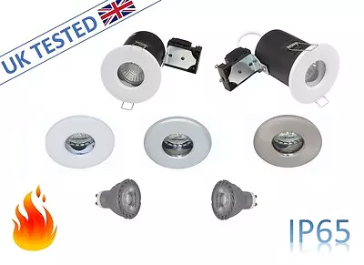 IP65 Fire Rated GU10 Bathroom Shower Down Light Downlight Recessed Spotlight   • £5.99