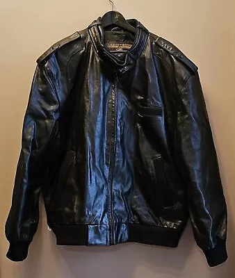Vintage Members Only Leather  Jacket Size 2X In Great Condition • $55