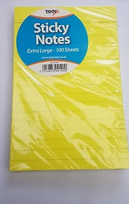  2 X Block 100 Pages Lined Jumbo Sticky Notes 150mm X 100 Mm List Note Memo Pad  • £6.69