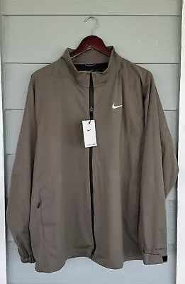 NEW Nike Golf Storm Fit ADV Jacket Waterproof Mens XL Olive Gray Brown DN1955 • $74.99