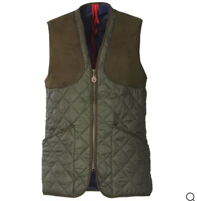 Laksen Ludlow Mens XL Primaloft Shooting Vest Olive Quilted Hunting Waistcoat • £143.61