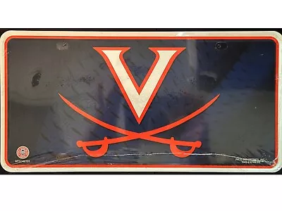 VIRGINIA CAVALIERS METAL LICENSE PLATE (1) Decoration College Swords VA Tags • $7.98