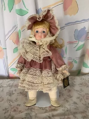 Mann's World Of Music 15  MUSIC BOX Porcelain Doll  Blonde 15  - Not Working • $25