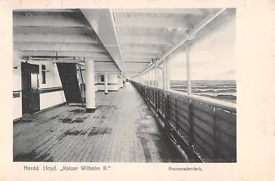 SS KAISER WILHELM II PROMENADE DECK NORD DEUTSCHER LLOYD LINE U Sea Post 1906 • $12