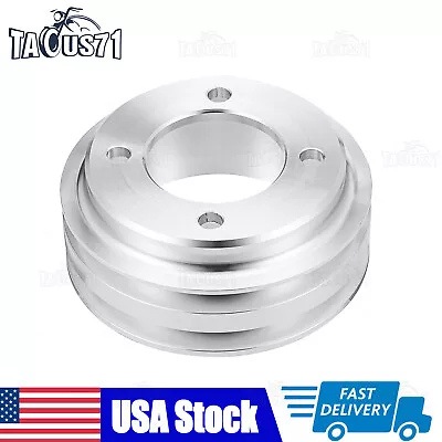 CNC  Billet 2 Grooves Crankshaft Pulley For Small Block Ford 289 302 351W Crank • $54.99