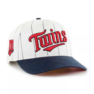 Minnesota Twins '47 Brand MLB Pinstripe Hitch Adjustable Snapback Hat White • $37.99