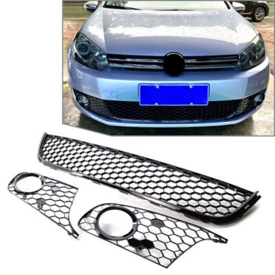 $78.93 • Buy Honeycomb Front Lower Bumper Mesh Grille Fog Light Grill For VW Golf MK6/ Jetta