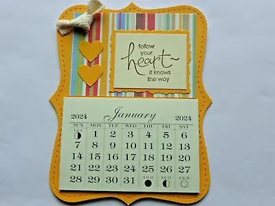 Follow Your Heart It Know The Way 2024 Mini Magnetic Calendar Monthly Pages • $3.99
