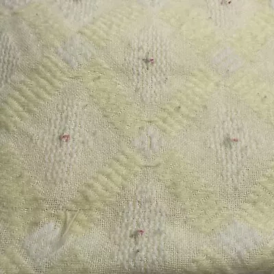 Vintage Baby Blanket Light Yellow With Pink Rosebuds 40  X 40  No Tag • $28.70