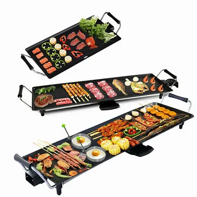 £49.99 • Buy Electric Teppanyaki Table Top Grill Griddle BBQ Hot Plate Barbecue L/XL/XXL Size