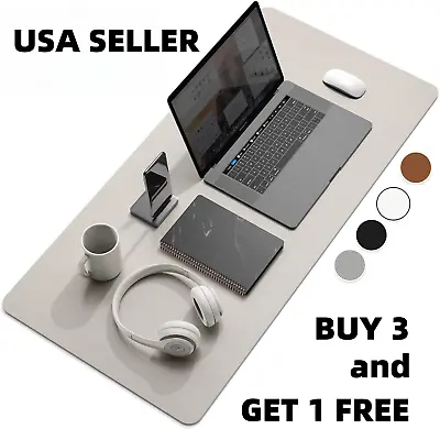 31.5  X 15.7  Computer Desk Pad Office Desk Mat PU Leather Mouse Pad Waterproof • $8.95