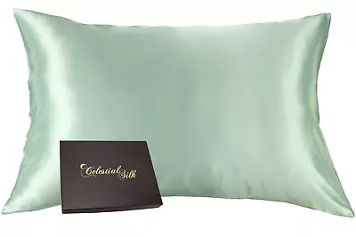 CELESTIAL SILK 100% Pure Mulberry Silk Pillowcase Premium 25 Momme 30 Colors • $45.99