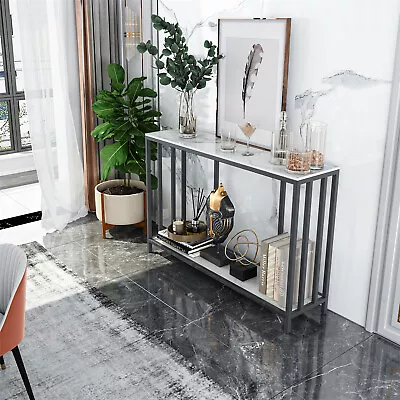 120cm Entry Console Foyer Side Sofa Accent Marble Table Entryway Living Room • $169.96