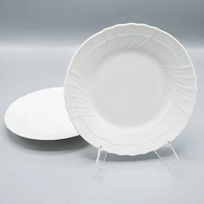 Richard Ginori Italy Bianco Vecchio White Bread Plate 6 3/4  Pair FREE USA SHIP • $30