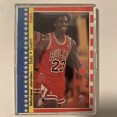 GEM 1987 Fleer Basketball Michael Jordan Sticker #2 MINT / NM RARE HOF MJ SHARP • $174