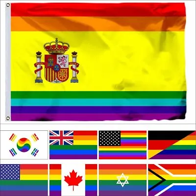 Gay Flag LGBT Rainbow Pride Canada France Germany Israel Mexico Poland Spain USA • $12