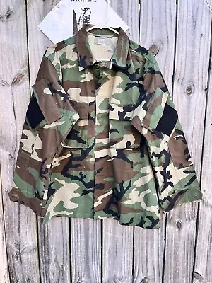 Modified BDU M81 Woodland Medium Long W/ BLACK VELCRO RAID MOD New SEAL DELTA • $67.85