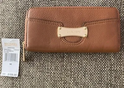 Michael Kors Genuine Leather Continental Zip Wallet Saratoga MSRP $158 • $70