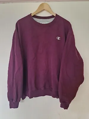 Authentic Mens Champion Eco Vintage  Purple Sweatshirt With Embroidered Logo XL • £8.99
