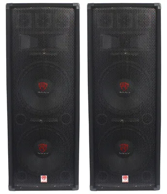 (2) Rockville RSG12.28 Dual 12” 2000 Watt 8-Ohm Passive Pro Audio PA Speakers • $374.90