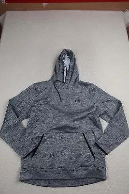 Under Armour Men's Hoodie Size XL Loose Knit Gray Pockets Stretch Cold Gear • $18.88