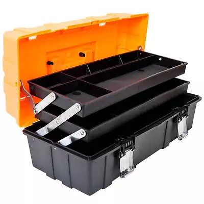 3-Layer Multi-function Toolbox Folding Tool Organizers Plastic Storage Box 17'' • $22.65