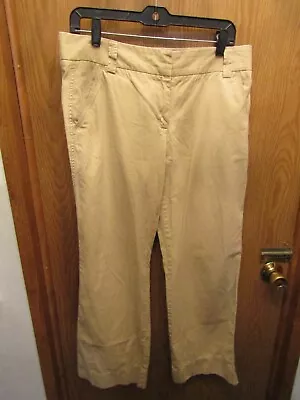 Womens J. Crew Classic Twill Chino Beige Capri Pants Size 10s  Inseam 29 • $15.76