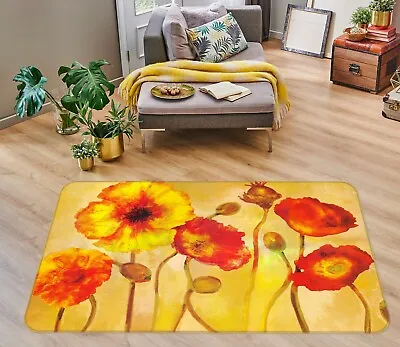 £209.99 • Buy 3D Vintage Poppies NA5430 Game Rug Mat Elegant Photo Carpet Mat Fay