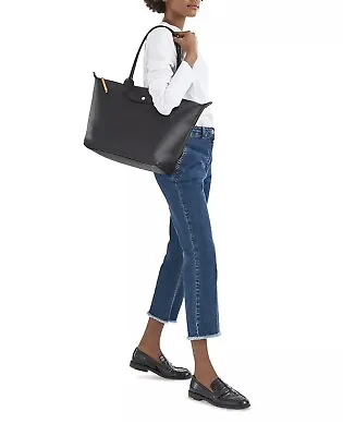 Longchamp Le Pliage City Large Black Coated Canvas Tote Shoulder Bag • $249.99