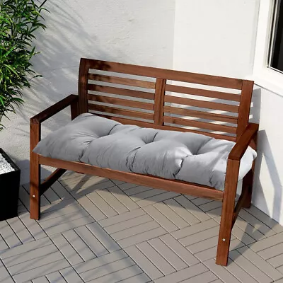 Light Grey Thick Garden Bench Cushion Indoor/Outdoor Furniture Swing Seat Pad UK • £11.95