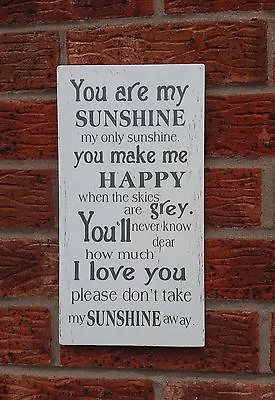 £8.29 • Buy YOU ARE MY SUNSHINE Sign Shabby Vintage Chic Plaque Large 12 X 6