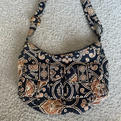 Vera Bradley Caffe Latte Crossbody Shoulder Bag Cargo Sling Full Zip Purse • $17