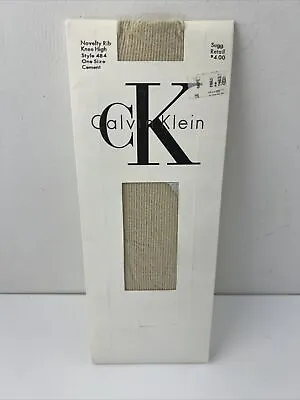 VTG 1992 Calvin Klein Knee-high One Size Cement NOS New Sealed • $24.95