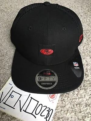 $150 • Buy New Era Black San Francisco 49ers Shanahan Square Trucker Snapback Hat Cap Niner