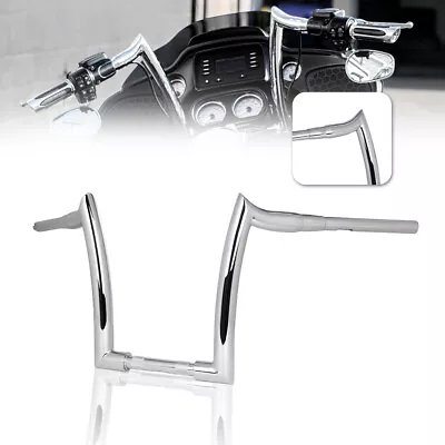 14'' Rise Handlebar Steel Handle Bars Motor Ape Hanger Fit For Harley Softail • $238.81