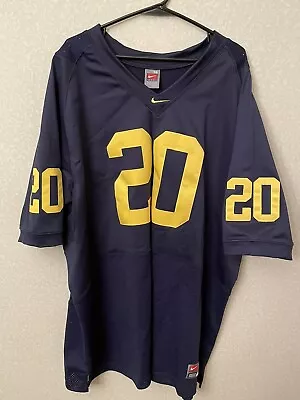 Michigan Wolverines Nike #20 Authentic Blue Football Jersey • $50