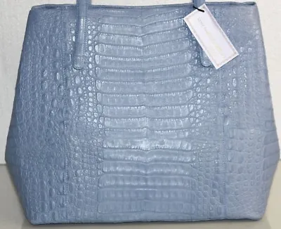 $2299.99 • Buy $4150 NEW Nancy Gonzalez MATTE CROCODILE Alligator Shoulder Bag Travel Tote Blue