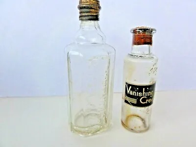 Vintage Vanishing Cream And 4711 Cologne 2 X Glass Bottles Empty/display. • £7