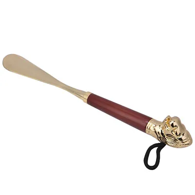 Metal Lion Head Shoe Horn Wooden Shoe Lifter Shoe Spoon Tool Accessory 49cm MNS • $24.31