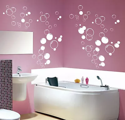 £4.74 • Buy 90 Bubbles Sticker Muiti Size DIY Bathroom Shower Door Vinyl Wall Tile Stickers