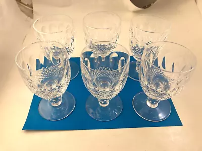 $99 • Buy Set Of 6 ~ Waterford Crystal ~ Colleen ~ Goblet ~Wine Water ~  5 1/4  Tall