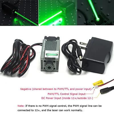 $295.65 • Buy Focusable 520nm 1W 1000mW DOT Green Laser Diode Module Engraving And Cutting TTL
