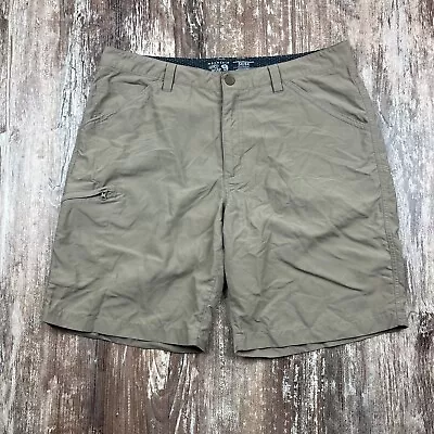 Mountain Hardwear Trekking Hiking Shorts Mens 34 Beige Stretch Trek Lightweight • $18.88