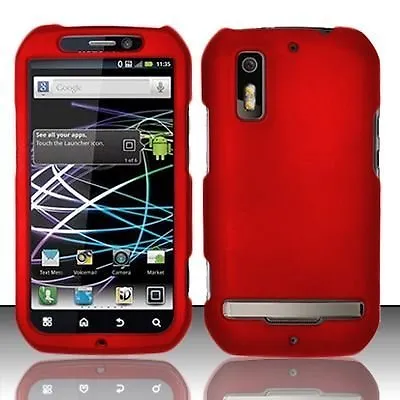 Hard Rubberized Case For Motorola Photon 4G MB855 - Red • $8.75